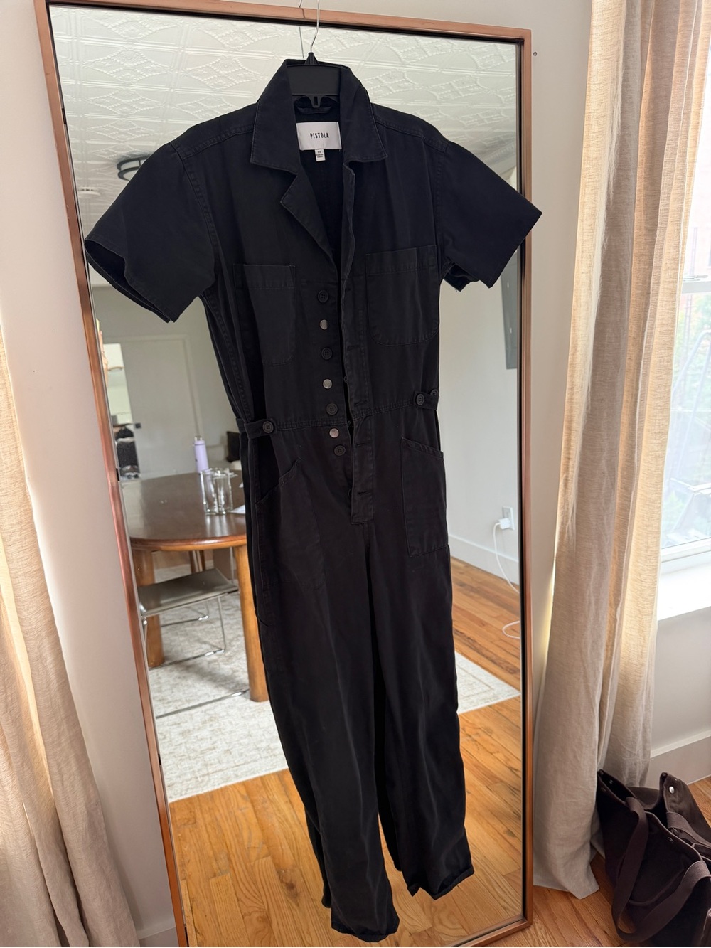 Pistola Black Short-Sleeve Utility Jumpsuit